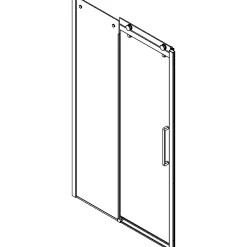 Discount Scanbad DELUXE SKYDEDØR KROM/KLAR 160 X 200 X 10 CM