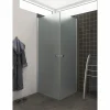 Outlet Scanbad FLEXI MAT ALU PROFIL, 1 STK. BRUSEDØR 69 CM FROSTET GLAS
