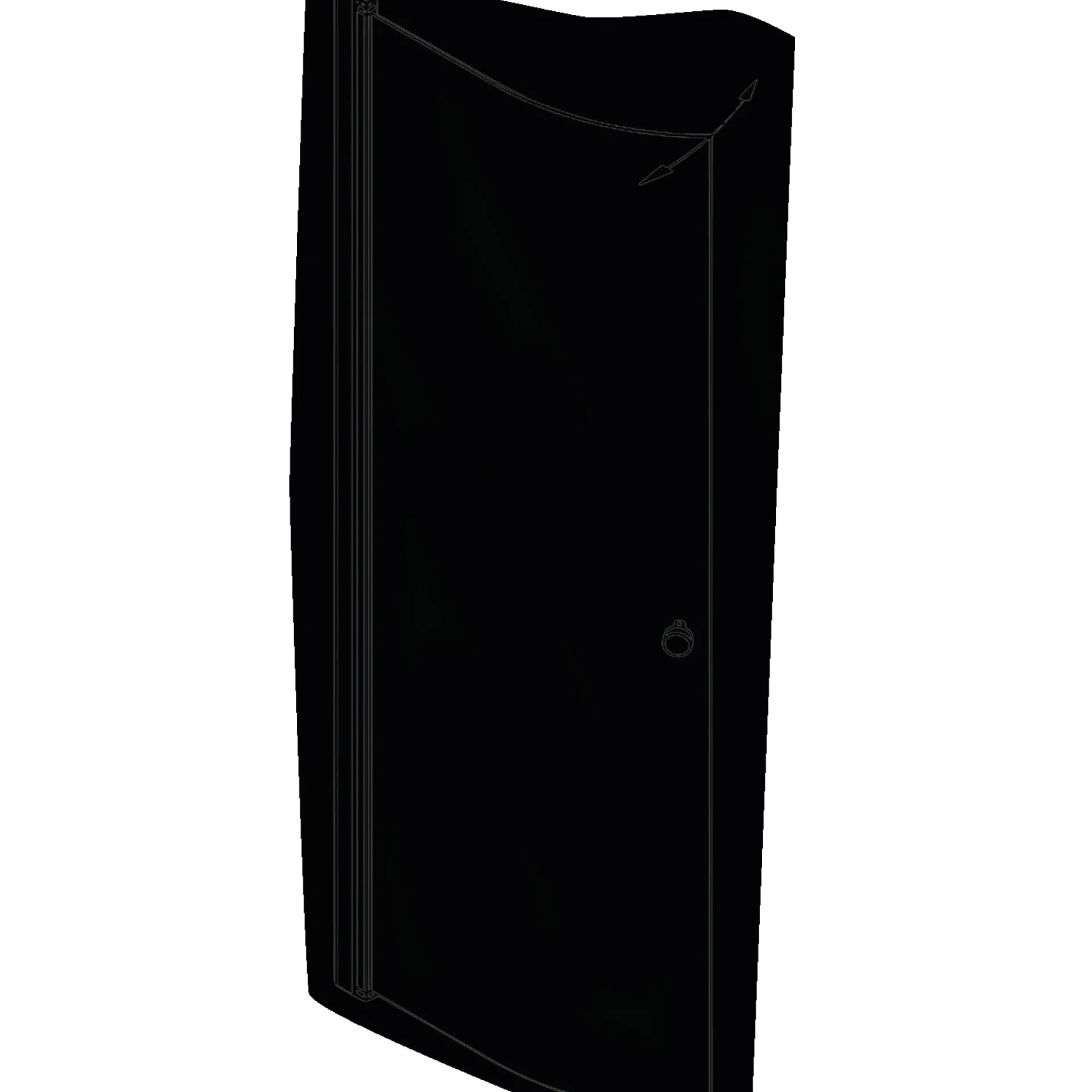 New Scanbad FLEXI MAT ALU PROFIL, 1 STK. BRUSEDØR 74 CM KLART GLAS