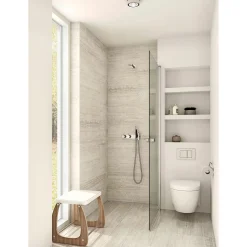 Discount Scanbad FLEXI MAT ALU PROFIL, 1 STK. BRUSEDØR KLAR GLAS 69 CM