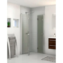 Hot Scanbad FLEXI MAT ALU PROFIL, 1 STK. FOLDEDØR KLAR GLAS 89 CM