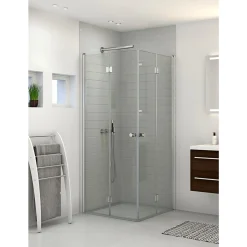 Sale Scanbad FLEXI MAT ALU PROFIL, 1 STK. FOLDEDØR KLAR GLAS 69 CM