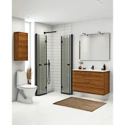 Sale Scanbad FLEXI SORT PROFIL, 1 STK. FOLDEDØR KLAR GLAS 89 CM