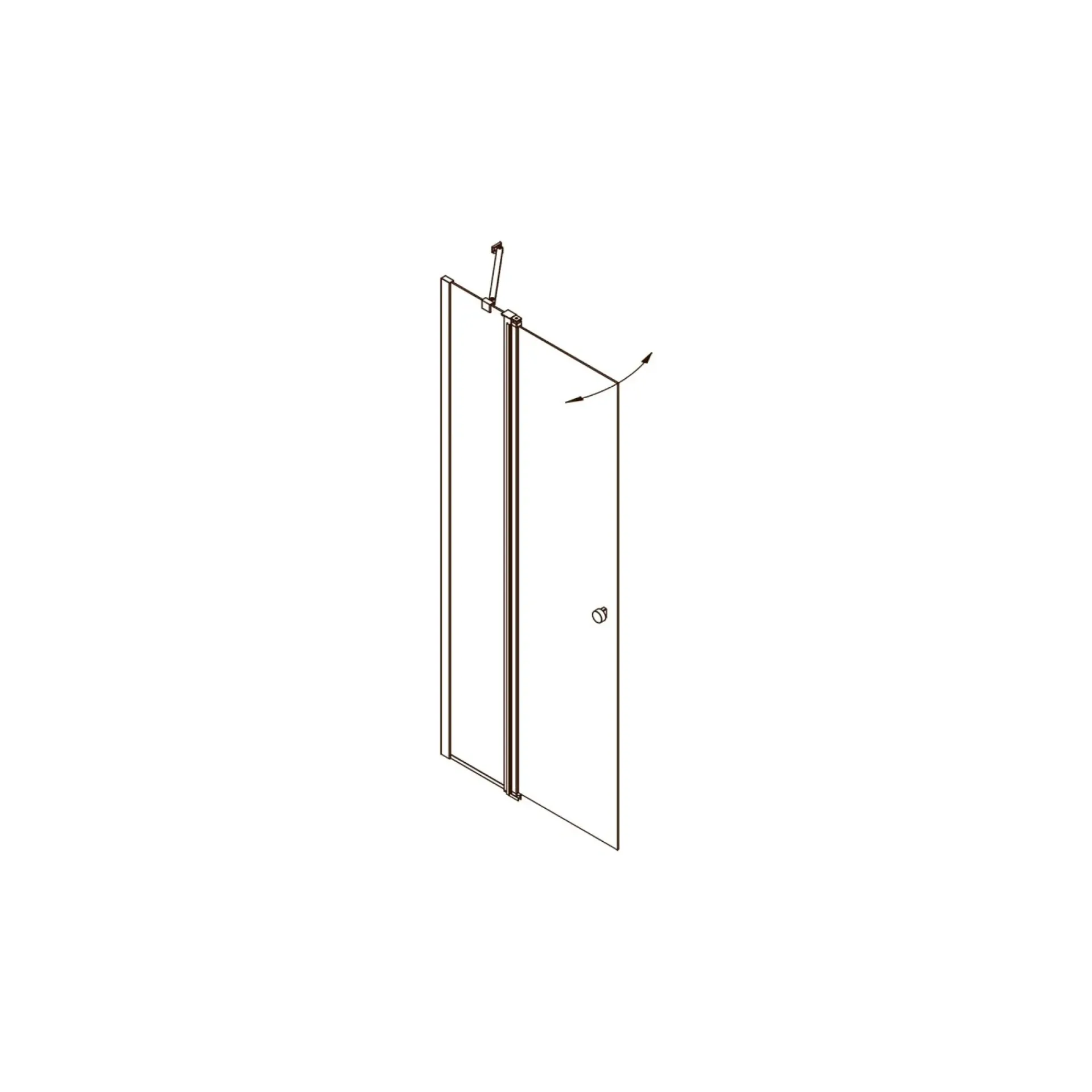 Outlet Scanbad MATCH BRUSEDØR KLAR GLAS 98 CM