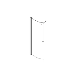 Best Scanbad MATCH BRUSEDØR KLAR GLAS 90 CM