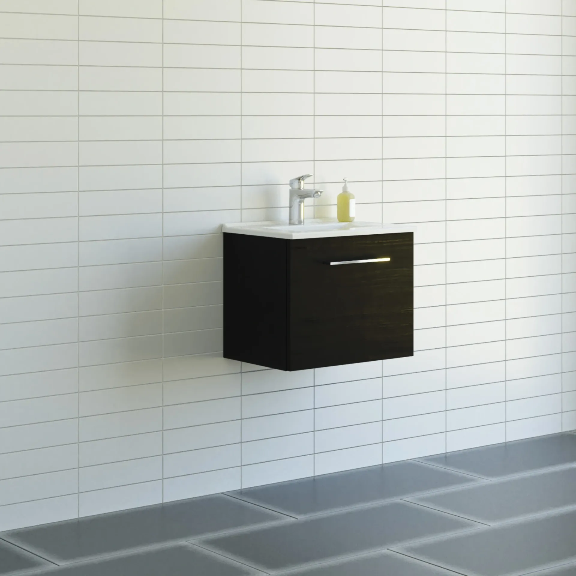 Clearance Scanbad MULTO AMBER BADMØBEL SORT 1 LÅGE 51 CM