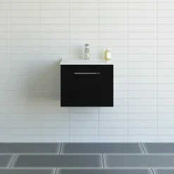 Clearance Scanbad MULTO AMBER BADMØBEL SORT 1 LÅGE 51 CM
