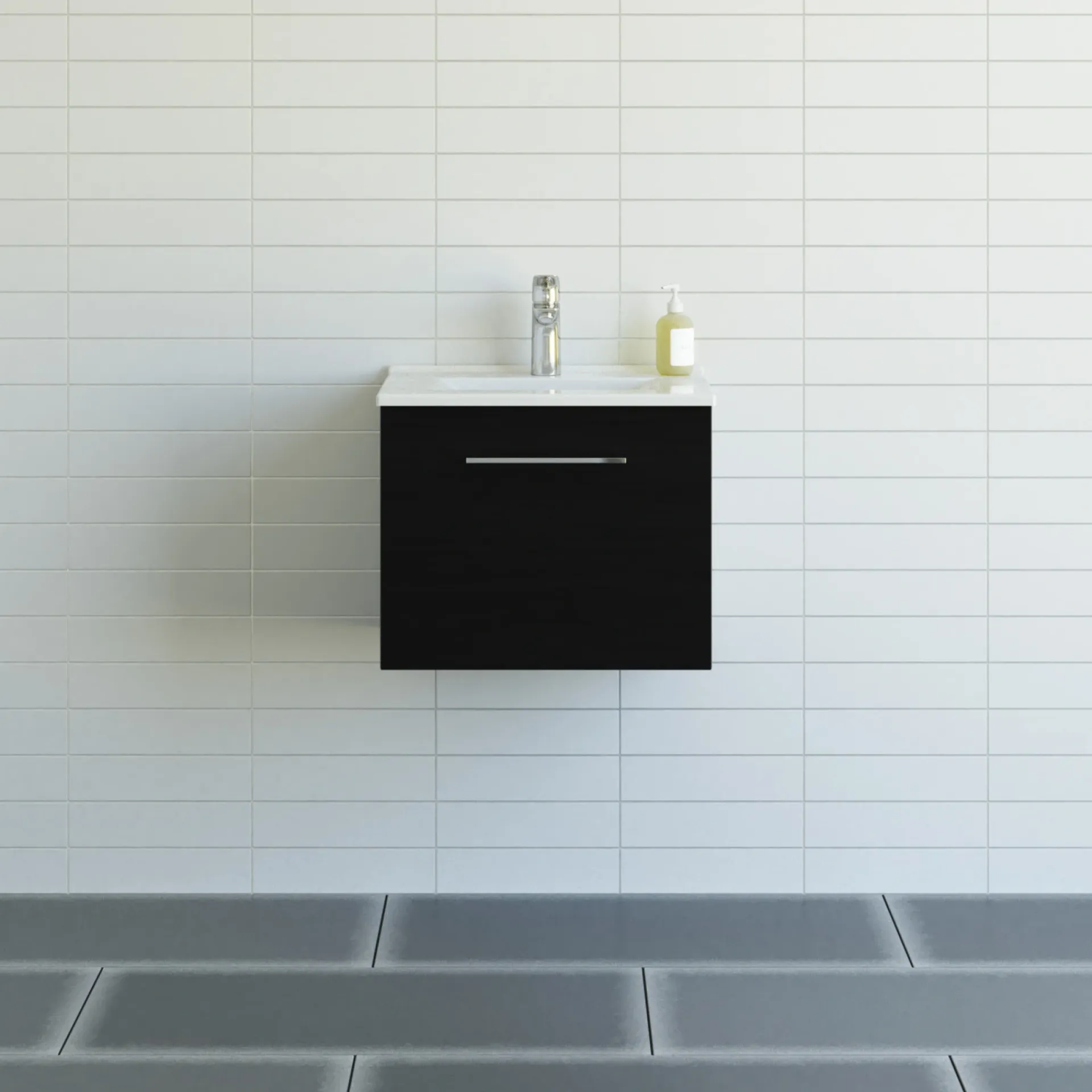 Clearance Scanbad MULTO AMBER BADMØBEL SORT 1 LÅGE 51 CM