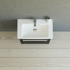 Clearance Scanbad MULTO LOTTO BADMØBEL SORT MED METALSKUFFER 65 CM