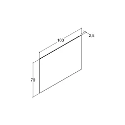Sale Scanbad MULTO SPEJL UDEN LYSSTYRING 70 X 100 CM