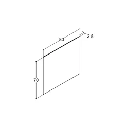 Scanbad MULTO SPEJL UDEN LYSSTYRING 70 X 80 CM.