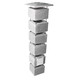 New Schiedel Isokern ENKELTMODUL SKORSTEN 450 X 36 X 36 CM Ø160 MM