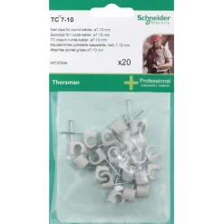Outlet Schneider Electric THORSMAN RUND Ø7-10 GRÅ 20 STK LEDNINGCLIPS