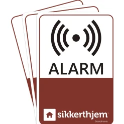 Sale SikkertHjem 3-PAK ALARMMÆRKATER