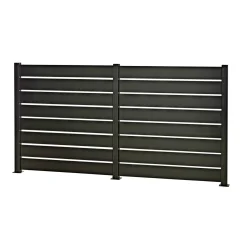 Sale Skagen SYSTEMHEGN PANEL SORT ALUMINIUM 0.60 X 92 X 86 CM