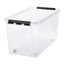 Online SmartStore CLASSIC 70 OPBEVARINGSKASSE M LÅG OG HJUL TRANSPARENT 70 L
