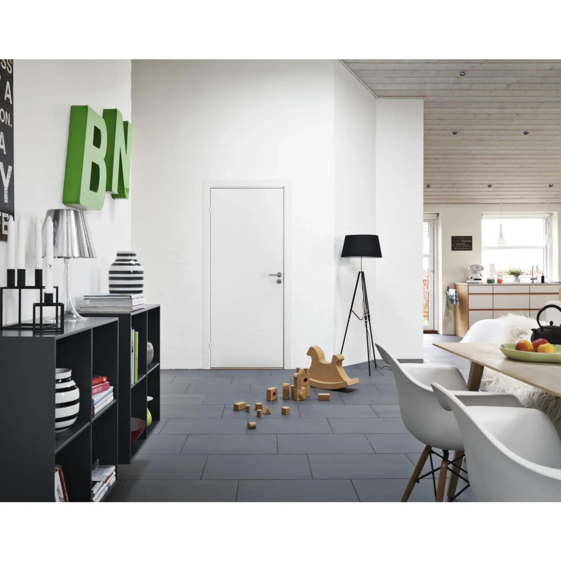 Hot Swedoor ADVANCE-LINE STABLE EFFECT GLAT MASSIV DØR HVID 8X21