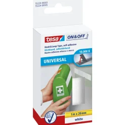 New Tesa ON & OFF BURRETAPE 1 M X 20 MM HVID