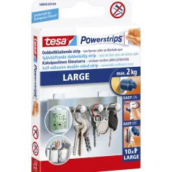 Online Tesa POWERSTRIPS DOBBELTKLÆBENDE STRIPS LARGE HVID