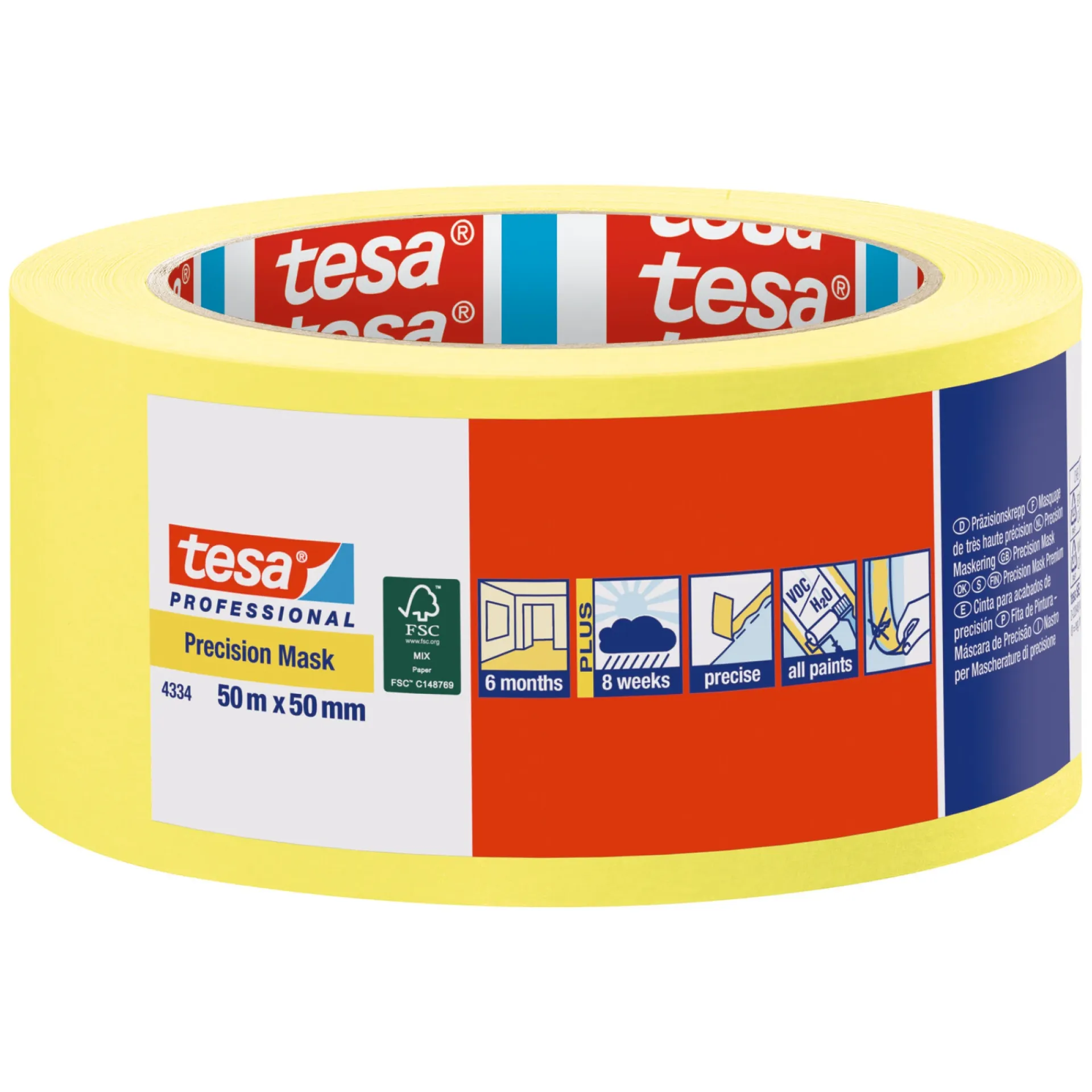 Online Tesa PRECISION AFDÆKNINGSTAPE 50 M X 50 MM GUL
