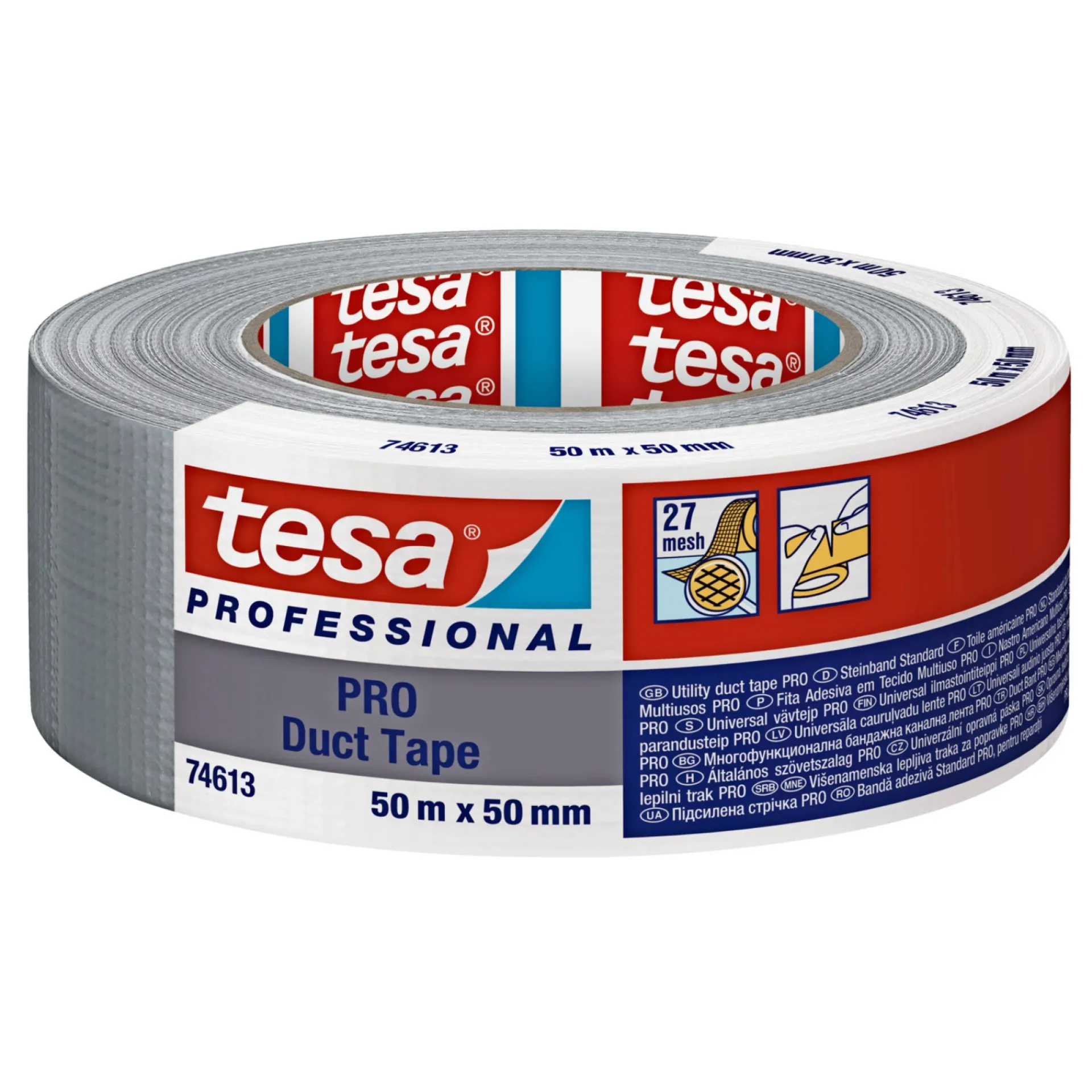 Best Tesa PROFESSIONAL PRO LÆRREDSTAPE 50M X 50MM SØLV
