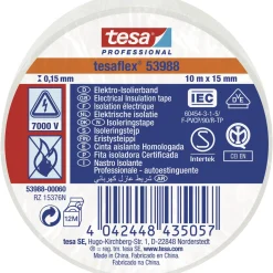 Online Tesa FLEX 53988 ISOLERINGSTAPE 10 M X 15 MM HVID