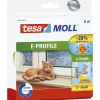 Clearance Tesa MOLL E-PROFIL TÆTNINGSLISTE 6 M X 9 MM X 4 MM HVID