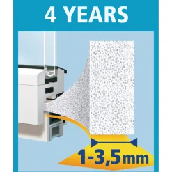 New Tesa MOLL I-PROFIL TÆTNINGSLISTE 6 M X 9 MM X 4 MM HVID
