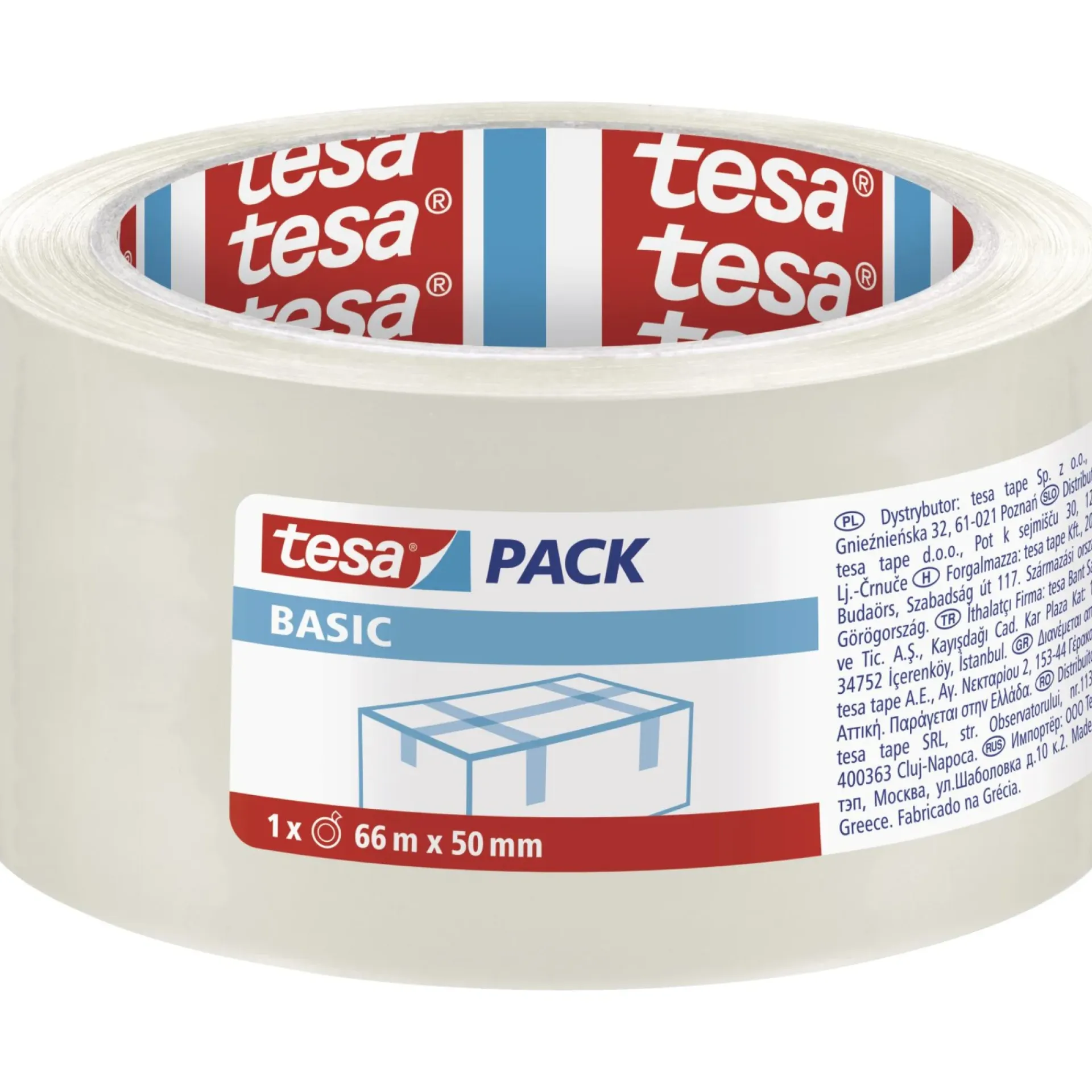 Online Tesa PACK® BASIC EMBALLAGETAPE 66 M X 50 MM TRANSPARENT