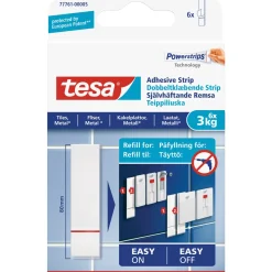 Online Tesa TIL GLATTE OVERFLADER DOBBELTKLÆBENDE STRIPS 3 KG 6 STK