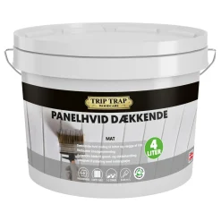 Clearance Trip Trap DÆKKENDE TRÆMALING 4 L HVID
