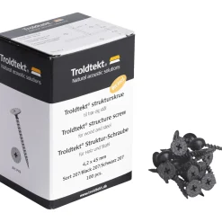 New Troldtekt STRUKTURSKRUE SORT 4,2X45 MM