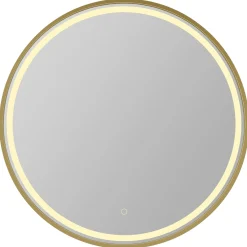Clearance VASSO CAVO RUNDT SPEJL MED LED-LYS Ø80 CM BØRSTET MESSING