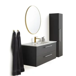 Clearance VASSO MILANO SOFTCLOSE BADMØBEL SORT 2 SKUFFER 120 CM