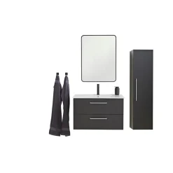 Discount VASSO MILANO SOFTCLOSE BADMØBEL SORT 2 SKUFFER 80 CM