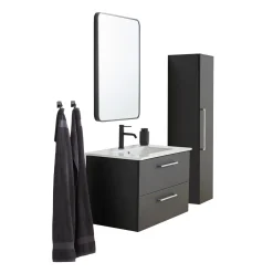 Discount VASSO MILANO SOFTCLOSE BADMØBEL SORT 2 SKUFFER 80 CM