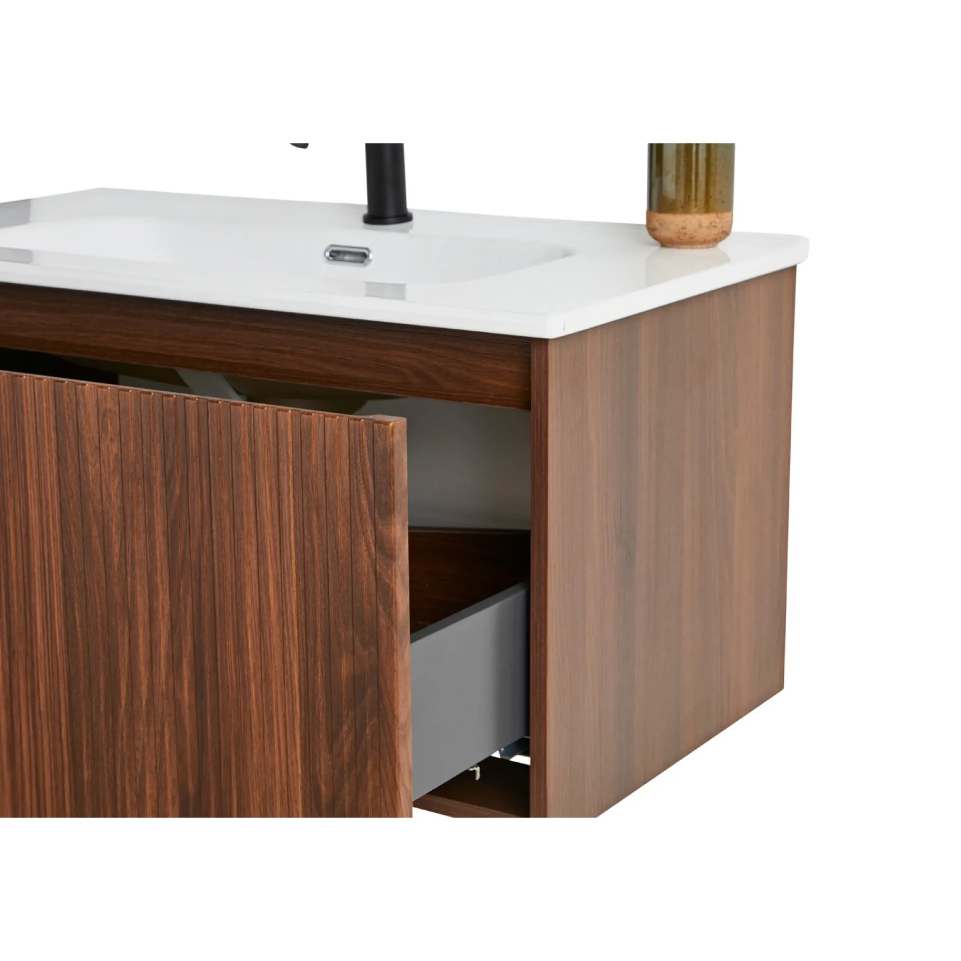 New VASSO ROMA SOFTCLOSE BADMØBEL VALNØD 1 SKUFFE 80 CM
