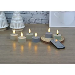 New Veli Line 6 STK. FLERFARVET GENOPLADELIGE LED FYRFADSLYS