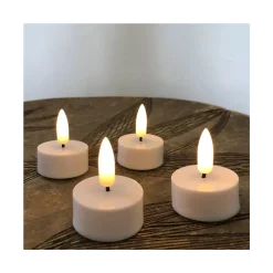 Clearance Veli Line 4 STK HVIDE MED TIMER LED FYRFADSLYS