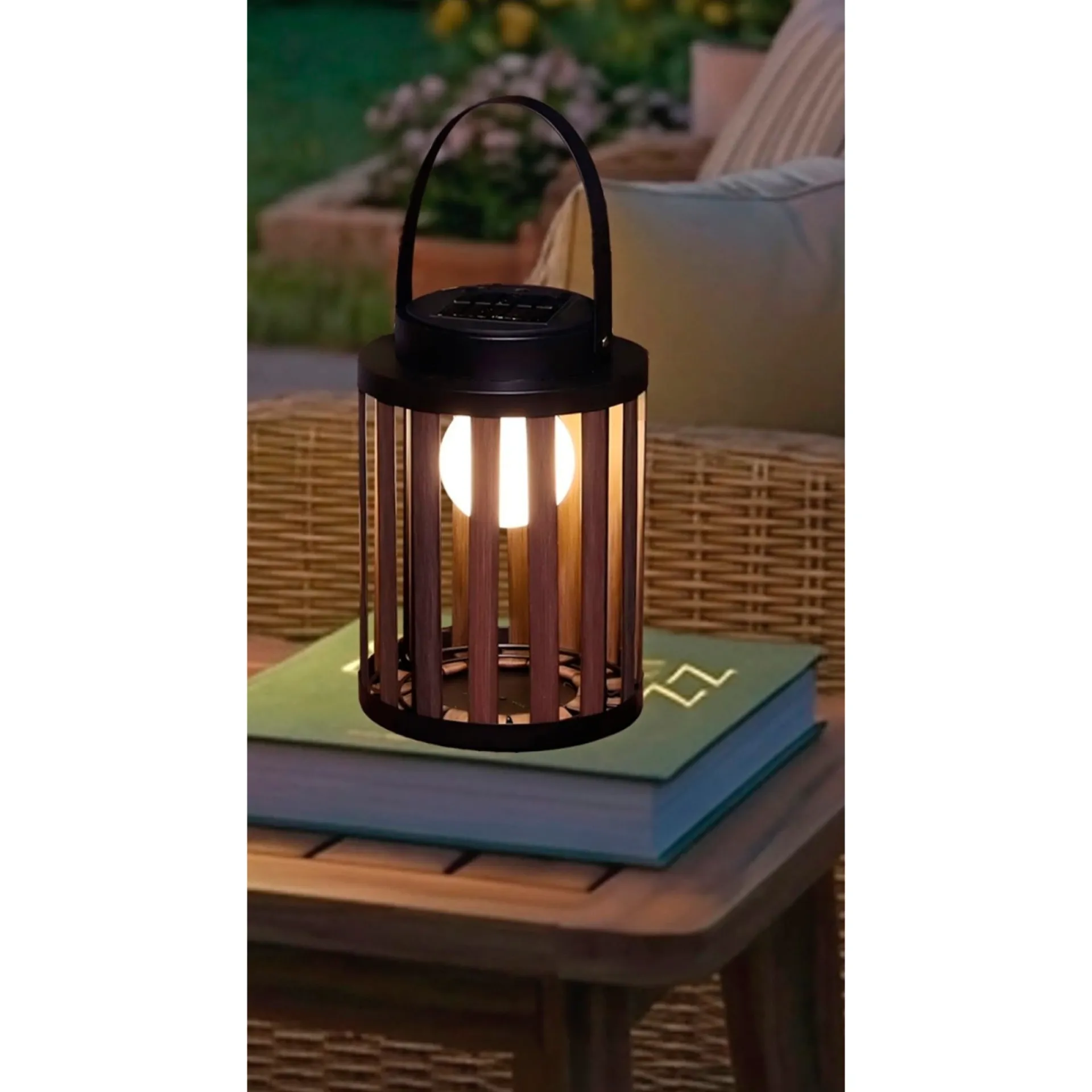 Outlet Veli Line MARBELLA SOLCELLE LANTERNE BRUN/SORT 24 CM