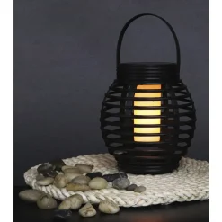 Online Veli Line RATTAN FLAME SOLCELLE LANTERNE BRUN 16 CM