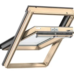 Best Velux INTEGRA ELEKTRISK VIPPEVINDUE KLARLAKERET TRÆ 78 X 140 CM GGL MK08 206821