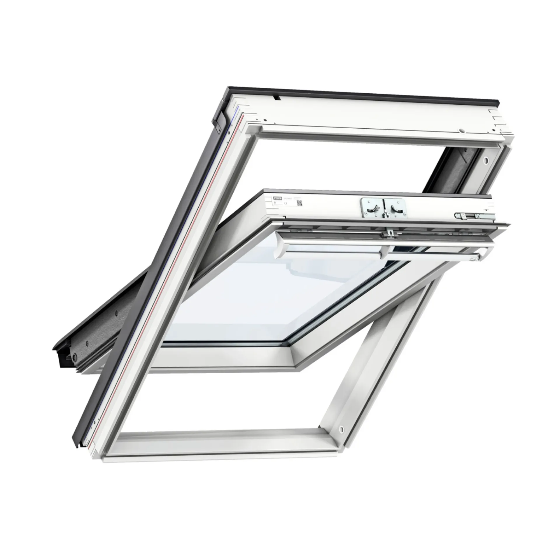 New Velux VIPPEVINDUE HVIDMALET TRÆ 55 X 78 CM GGL CK02 2068