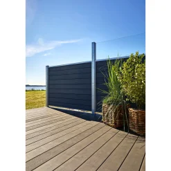 Best Wimex FUR CLASSIC V-PROFIL M/GLAS HEGNSFAG KOKSGRÅ 189.50 X 140 CM