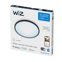 WIZ SUPERSLIM TUNABLE WHITE PLAFOND 14W SORT 24,2 CM