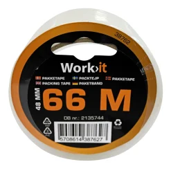 Online Work>it PAKKE TAPE 48 MM SØLV/SORT