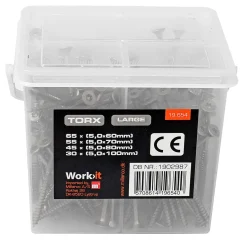 Online Work>it SKRUEBOKS TORX - LARGE SKRUE-/BITSSÆT 195 STK