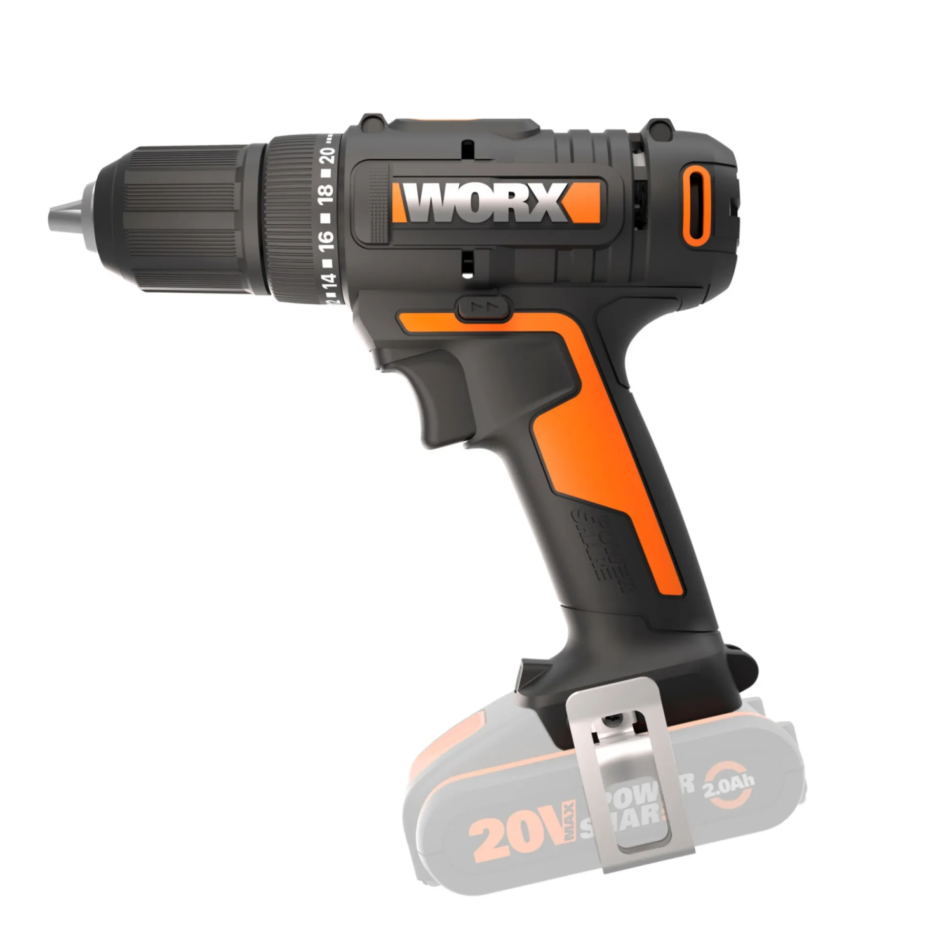 Online Worx WX108.9 BORE-/SKRUEMASKINE AKKU UDEN BATTERI OG LADER
