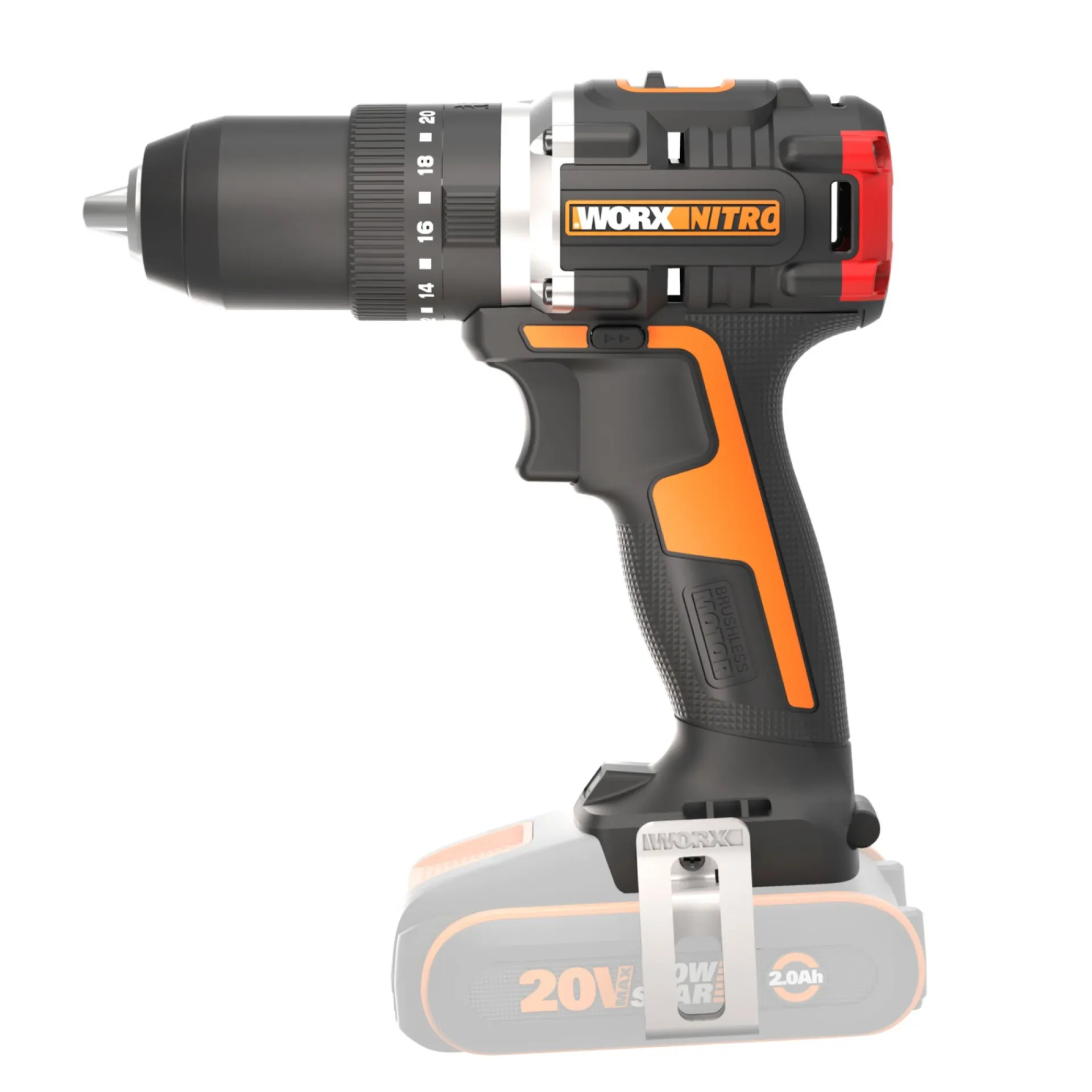 Hot Worx WX355.9 SLAGBOREMASKINE AKKU UDEN BATTERI OG LADER