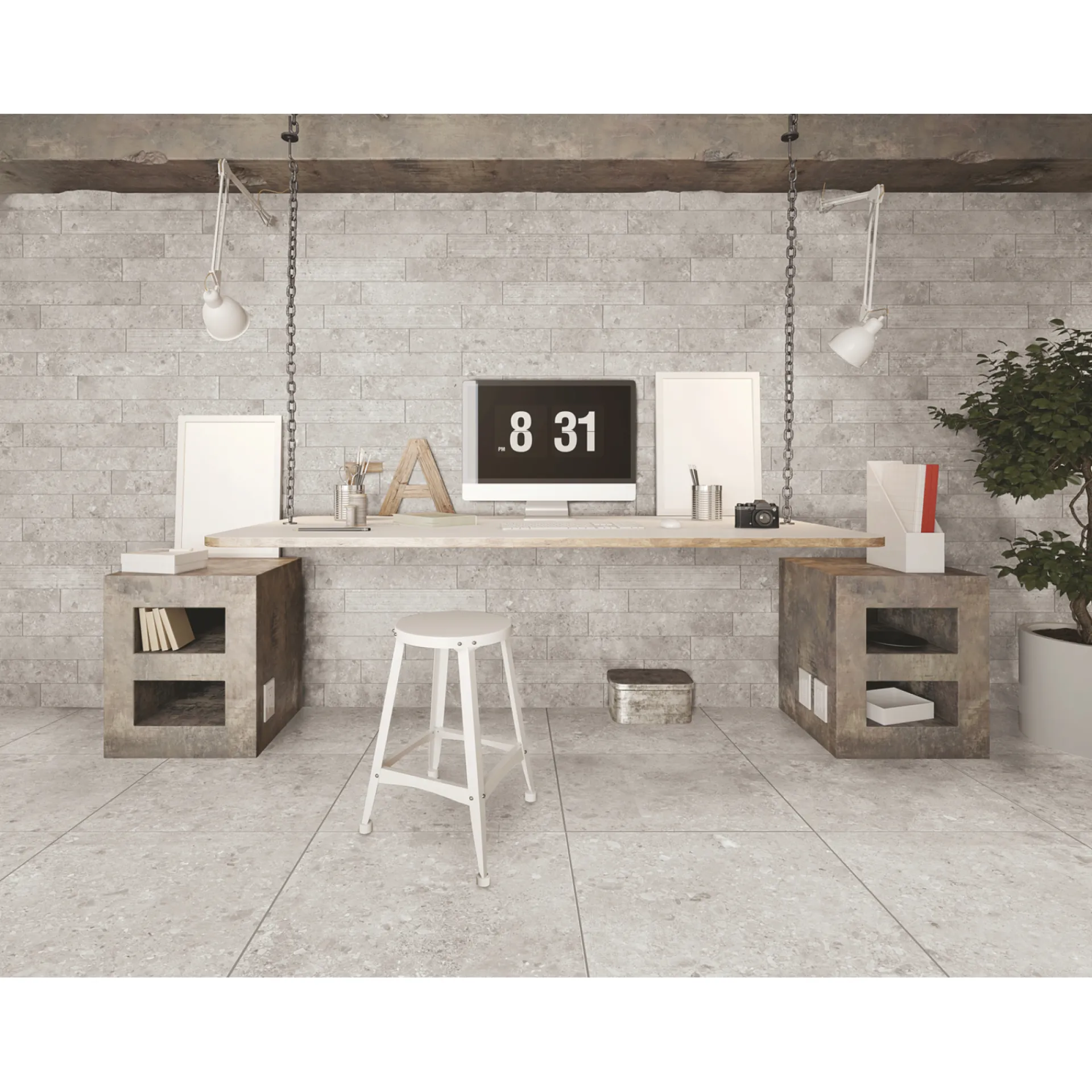 New XL-BYG CEPPO STONE SOKKELFLISE 7X60 GRÅ
